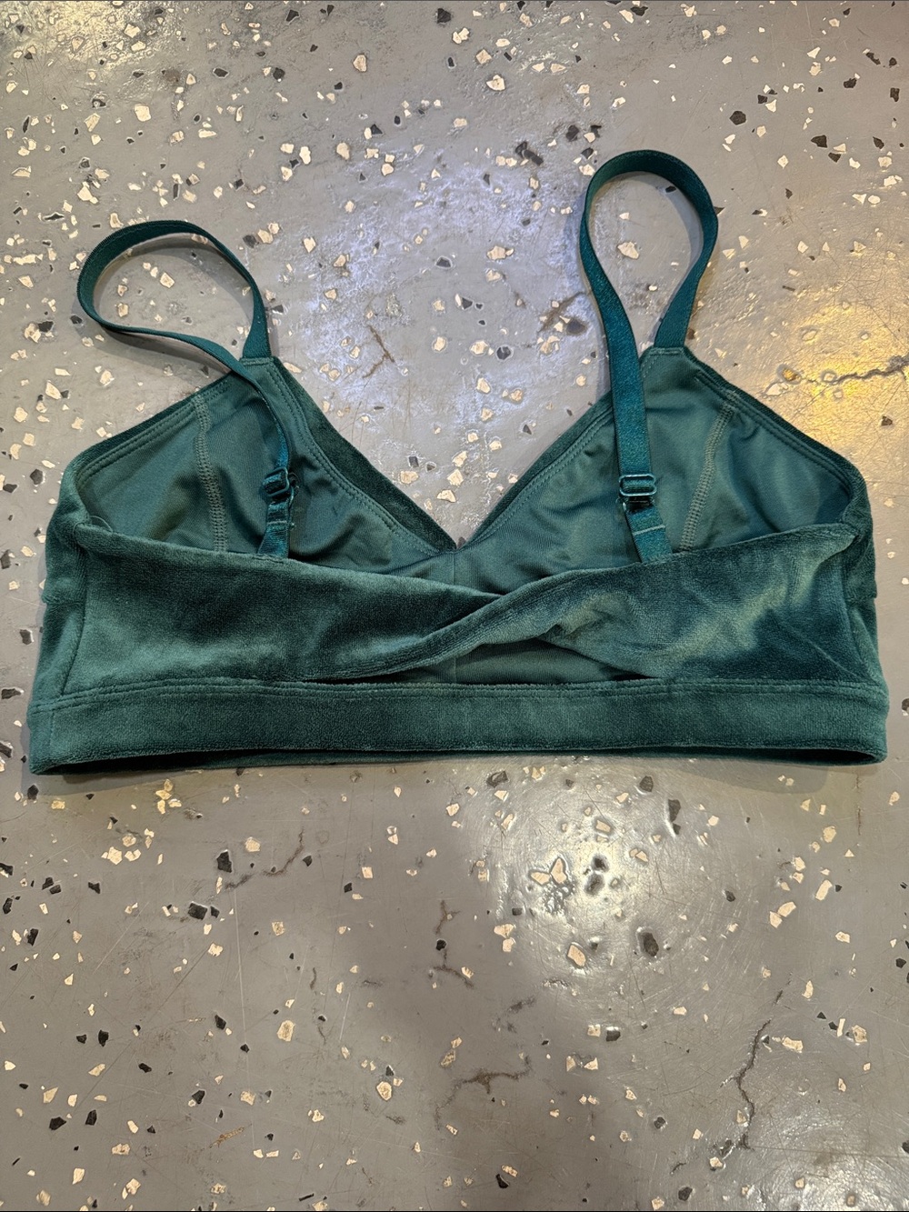 JoyLab Velvet Bralette - Forest Green - Picture 3 of 3